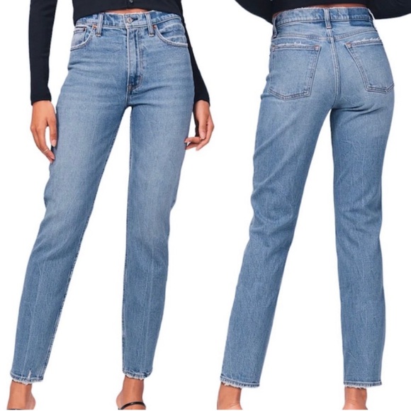 Abercrombie & Fitch Jeans Abercrombie Fitch The Mom High Rise Jeans Curve Love Size 28 6
